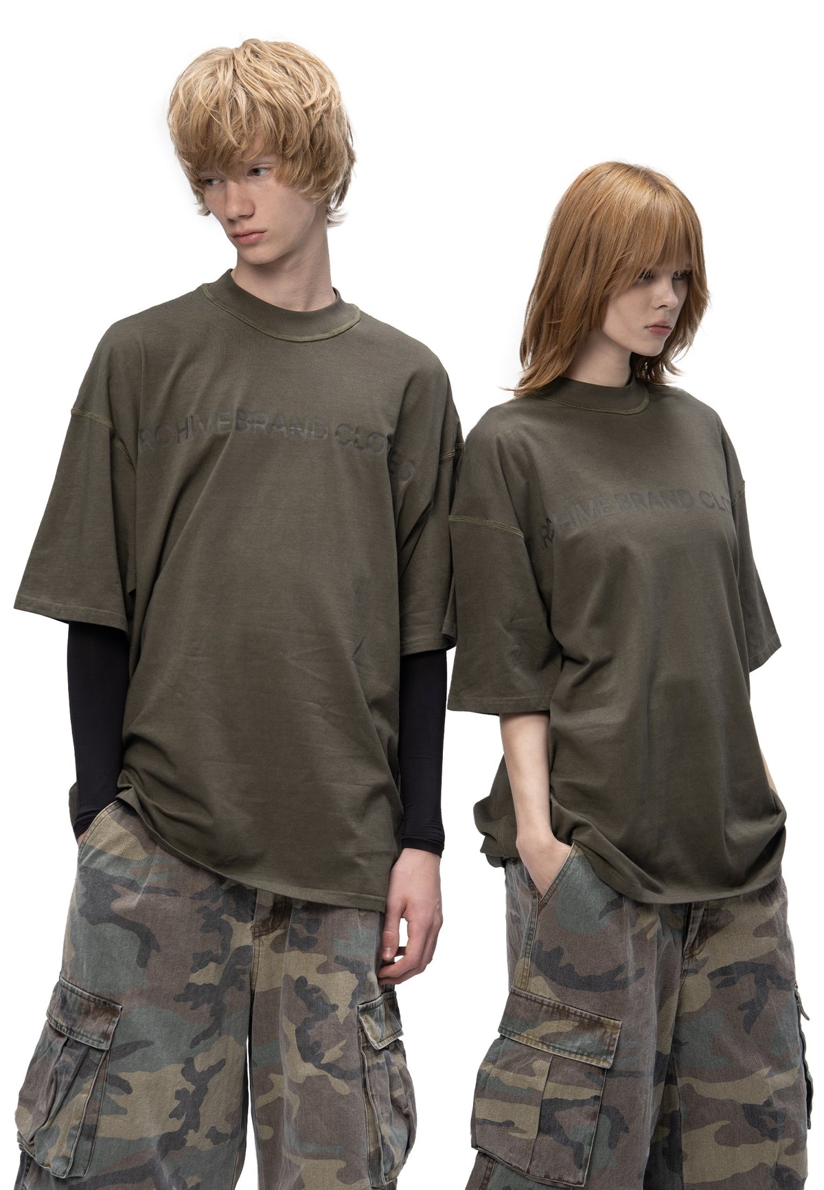 DOUBLE-SIDED T-SHIRT ABC KHAKI