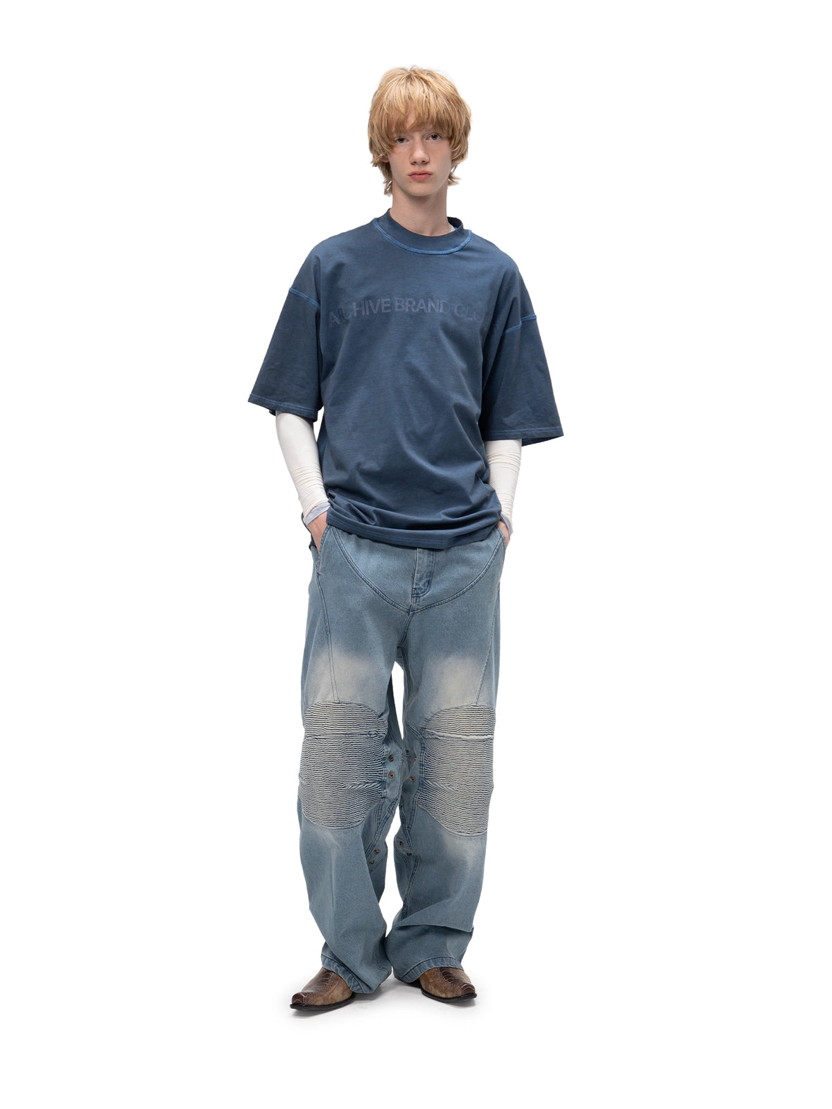 DOUBLE-SIDED T-SHIRT ABC BLUE