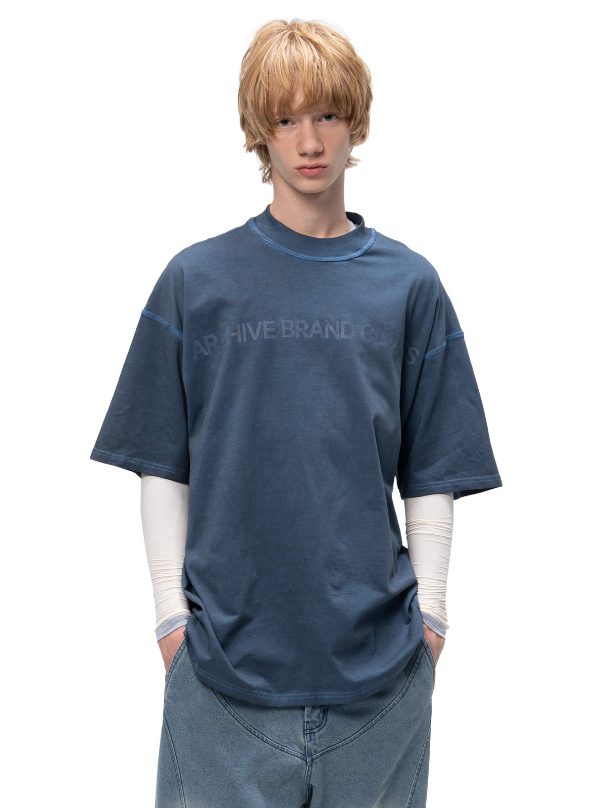 DOUBLE-SIDED T-SHIRT ABC BLUE