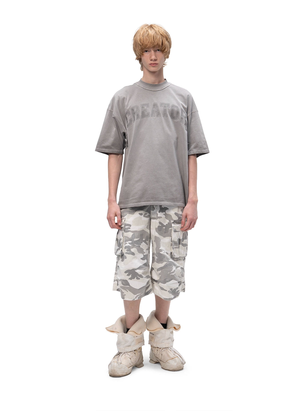 ACID WASH T-SHIRT CREATOR GREY