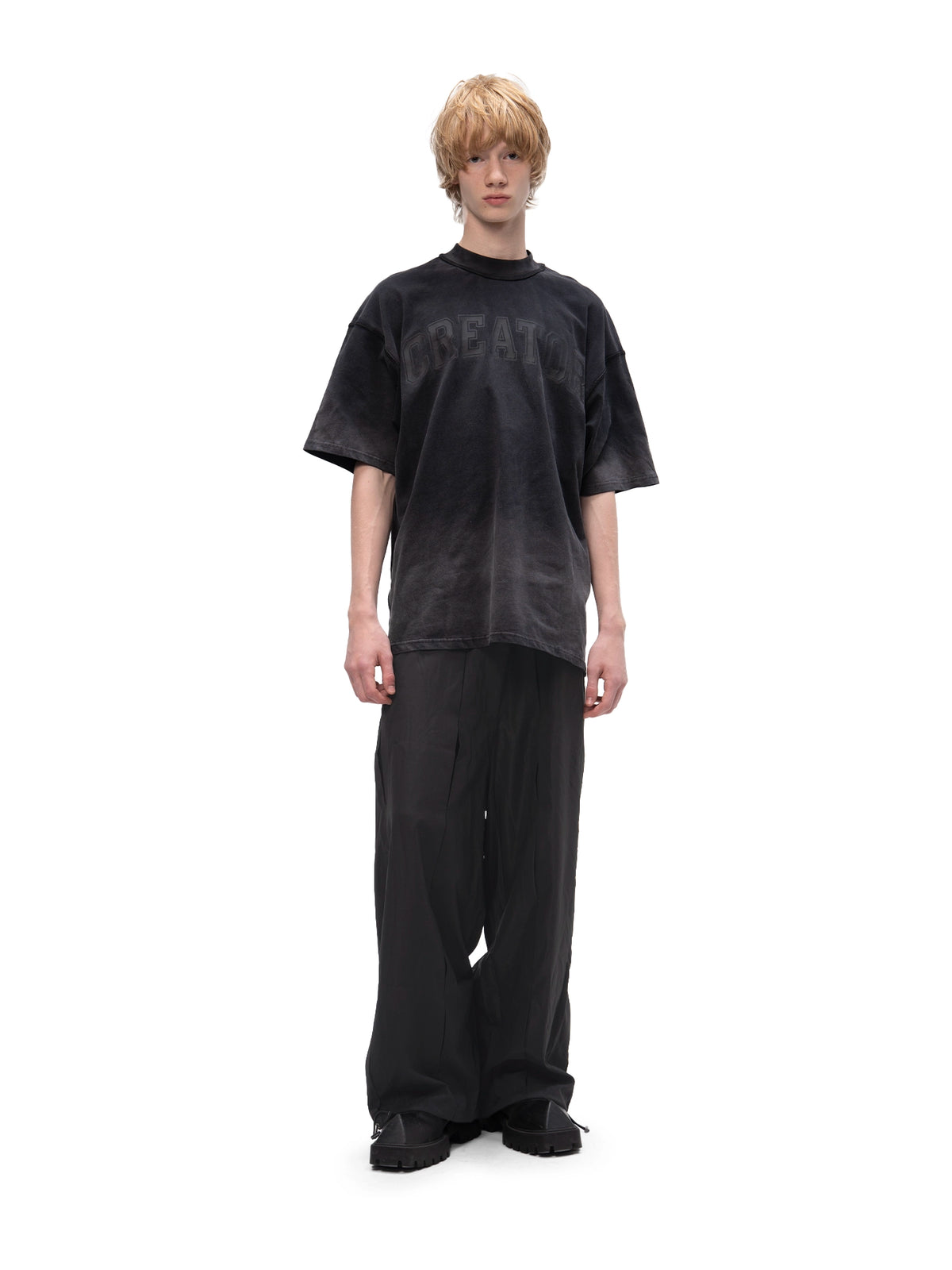 ACID WASH T-SHIRT CREATOR BLACK