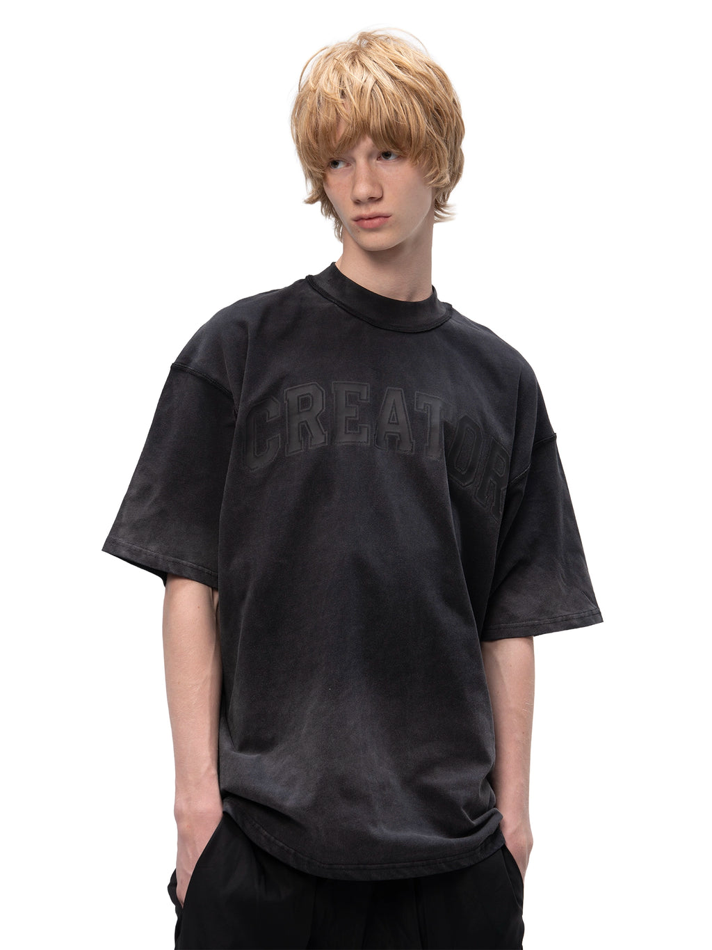 ACID WASH T-SHIRT CREATOR BLACK