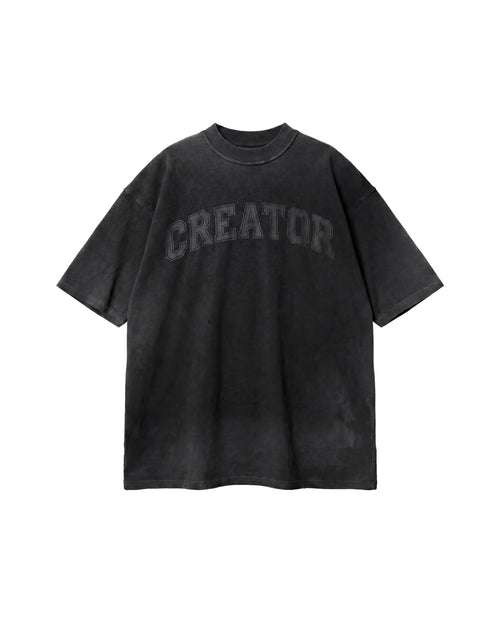 ACID WASH T-SHIRT CREATOR BLACK