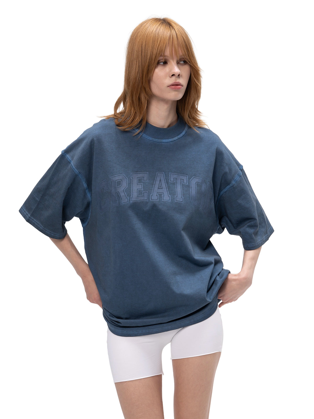 ACID WASH T-SHIRT CREATOR BLUE