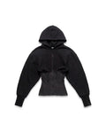 ZIP HOODIE CORSET BLACK