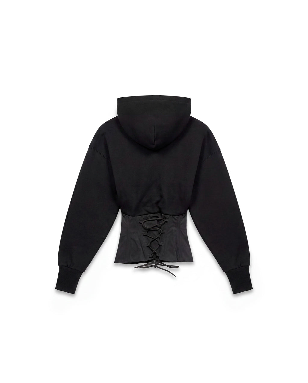 ZIP HOODIE CORSET BLACK