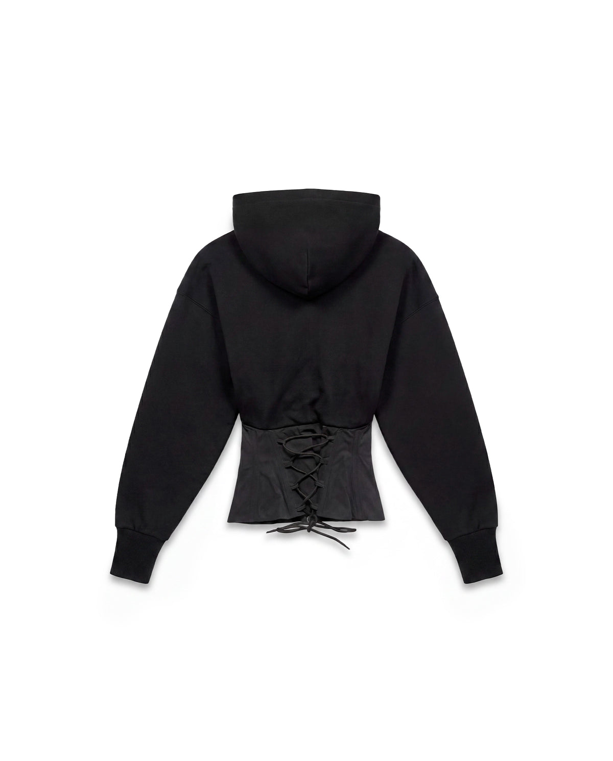 ZIP HOODIE CORSET BLACK