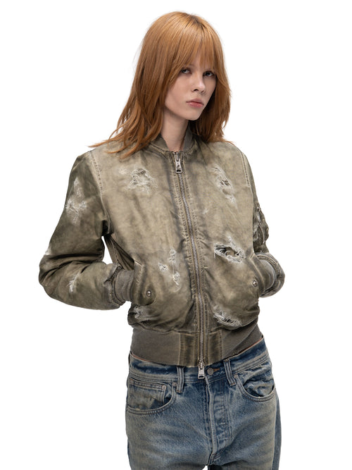 DOUBLE-SIDED SLIM BOMBER GREEN