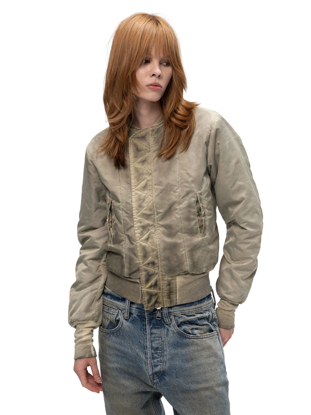 DOUBLE-SIDED SLIM BOMBER GREEN