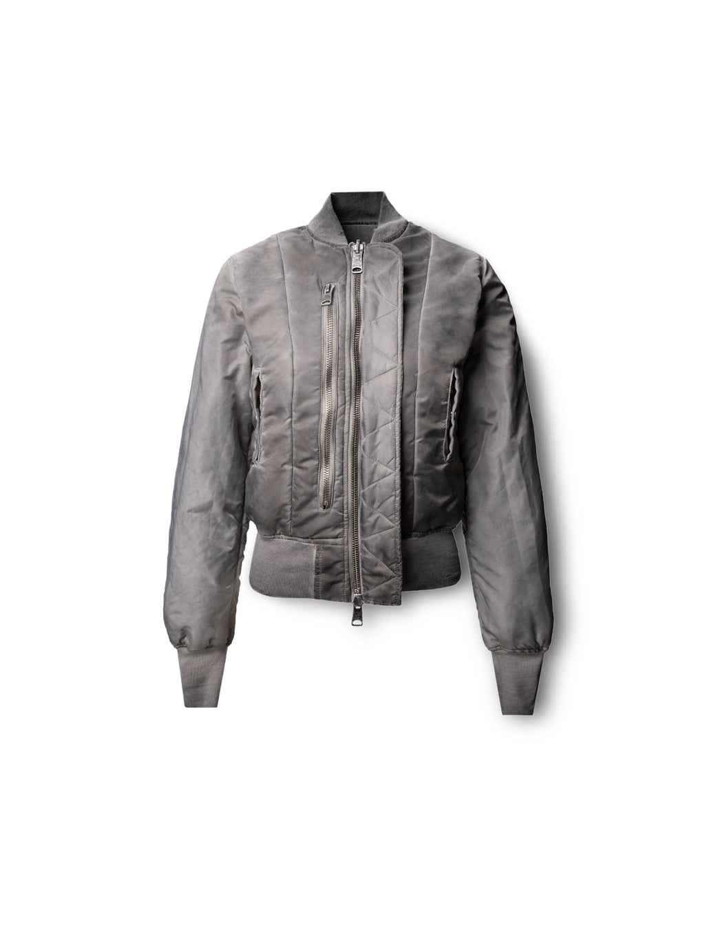DOUBLE-SIDED SLIM BOMBER GREY