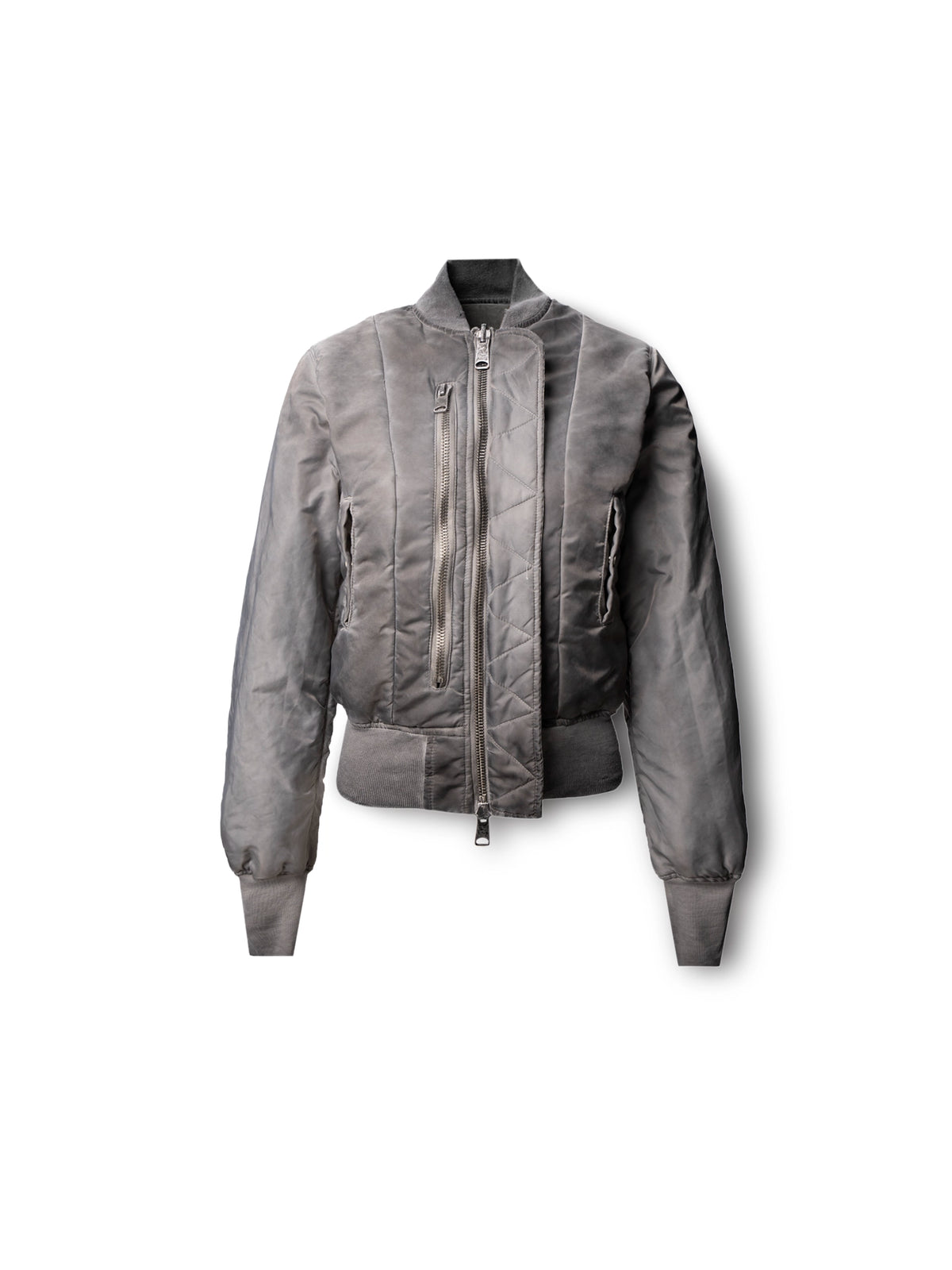 DOUBLE-SIDED SLIM BOMBER GREY