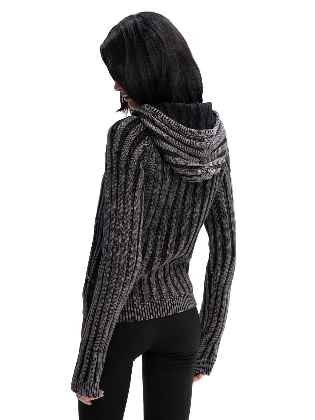 ZIP HOODIE SWEATER BLACK — ABC Archive Brand Clothes, view 5