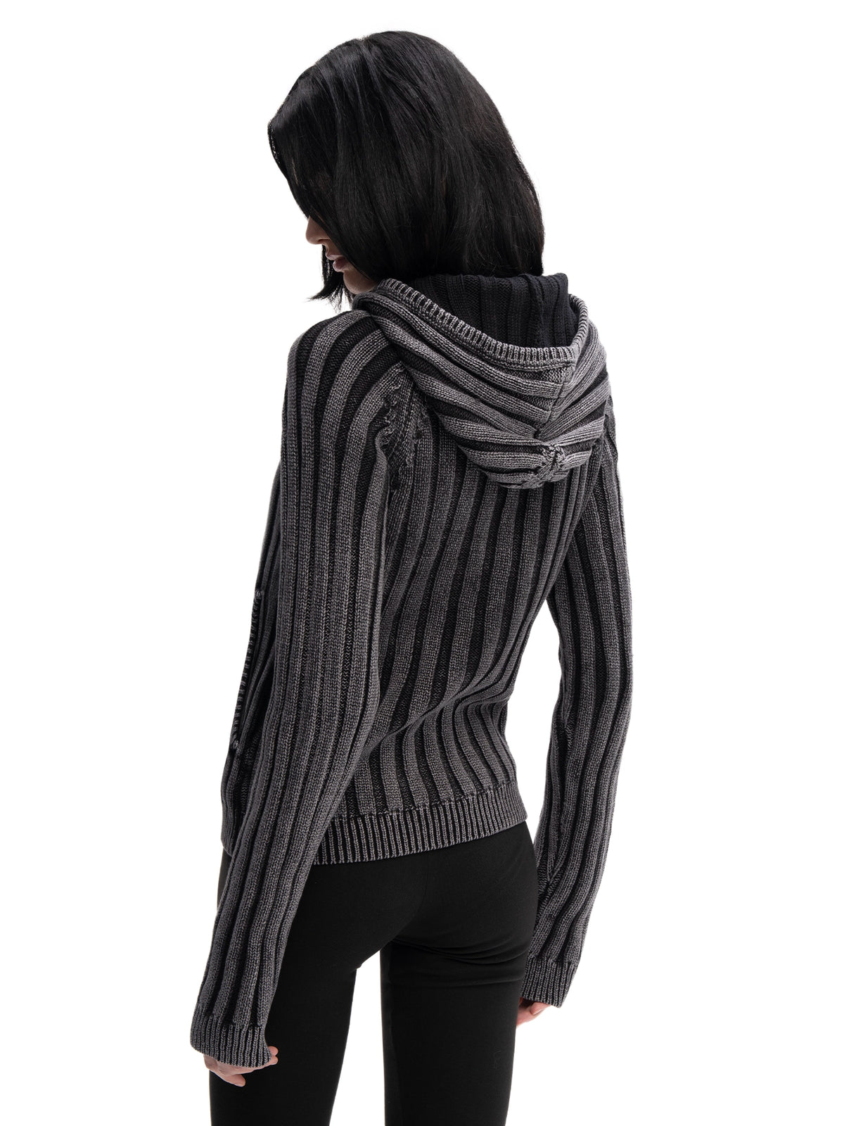 ZIP HOODIE SWEATER BLACK — ABC Archive Brand Clothes, view 5