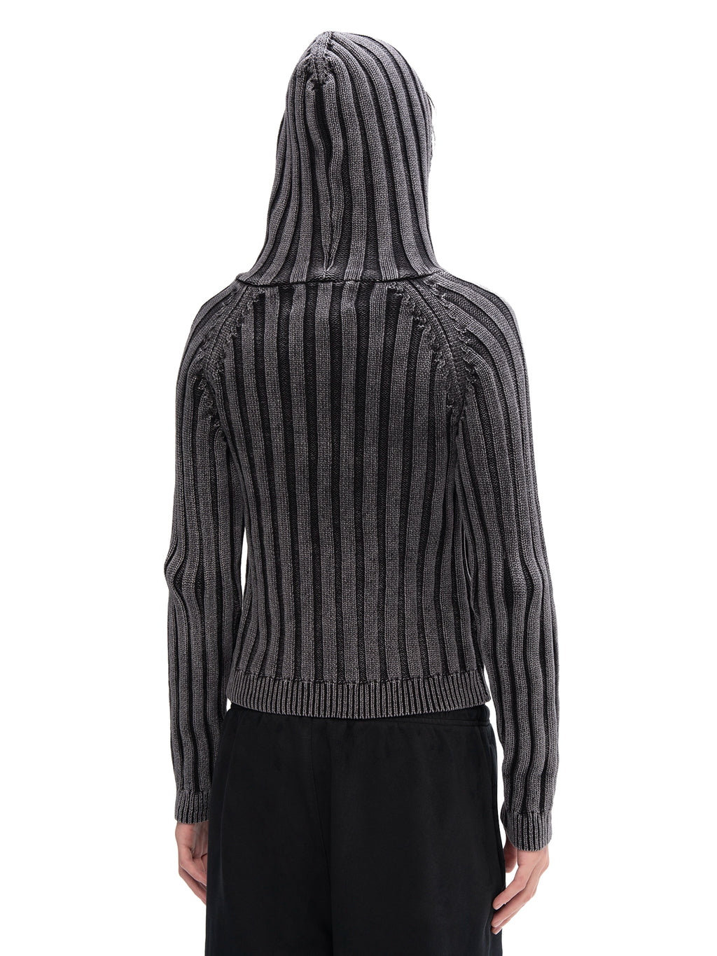 ZIP HOODIE SWEATER BLACK — ABC Archive Brand Clothes, view 6