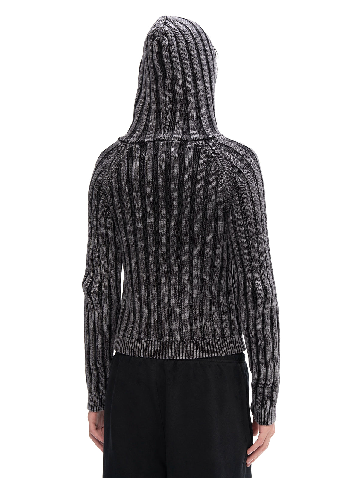 ZIP HOODIE SWEATER BLACK — ABC Archive Brand Clothes, view 6