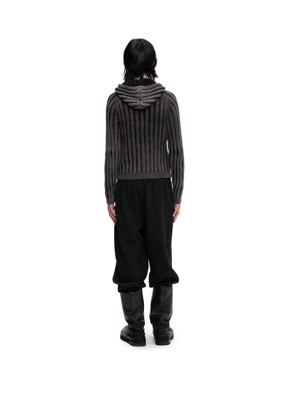 ZIP HOODIE SWEATER BLACK — ABC Archive Brand Clothes, view 12