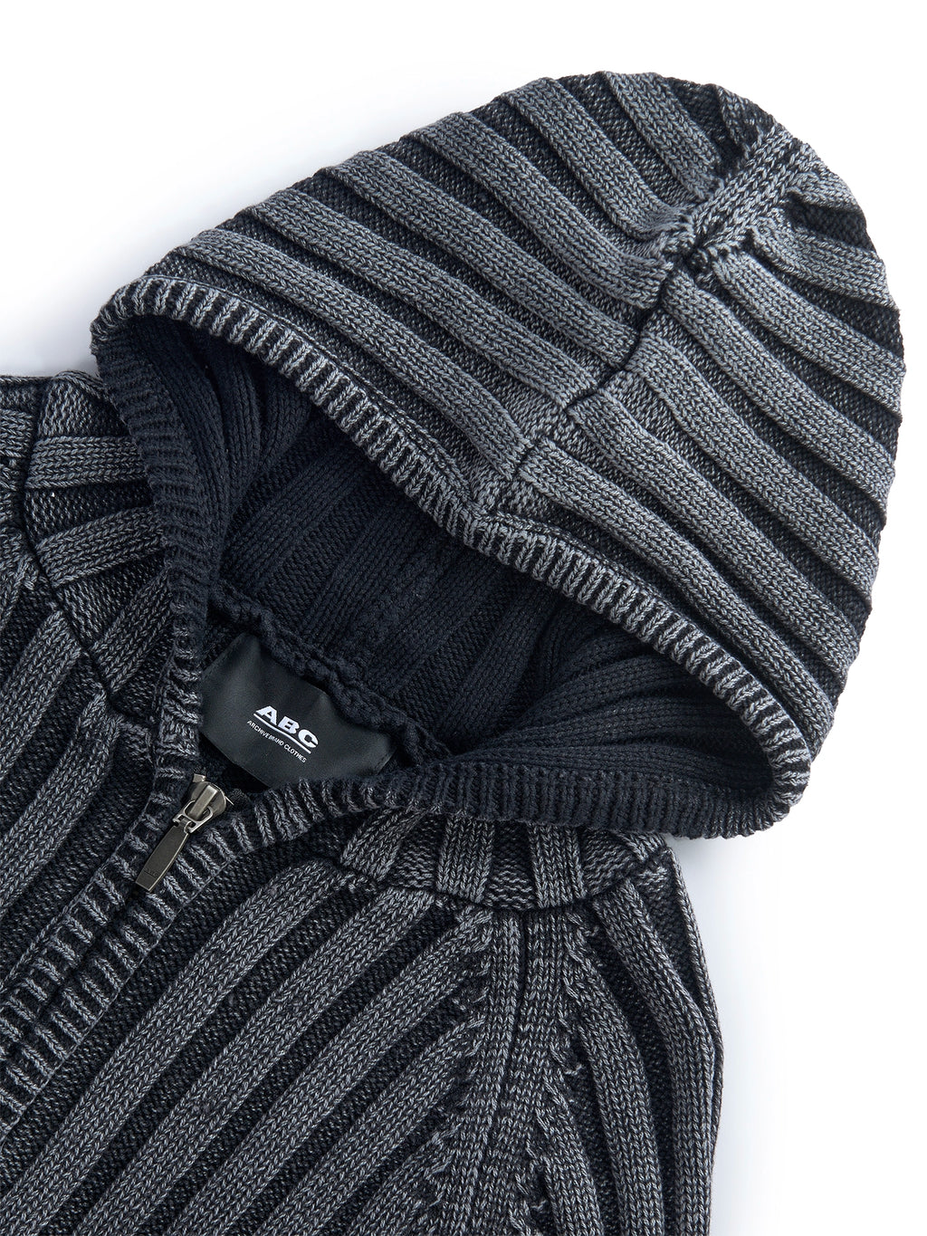 ZIP HOODIE SWEATER BLACK — ABC Archive Brand Clothes, view 14