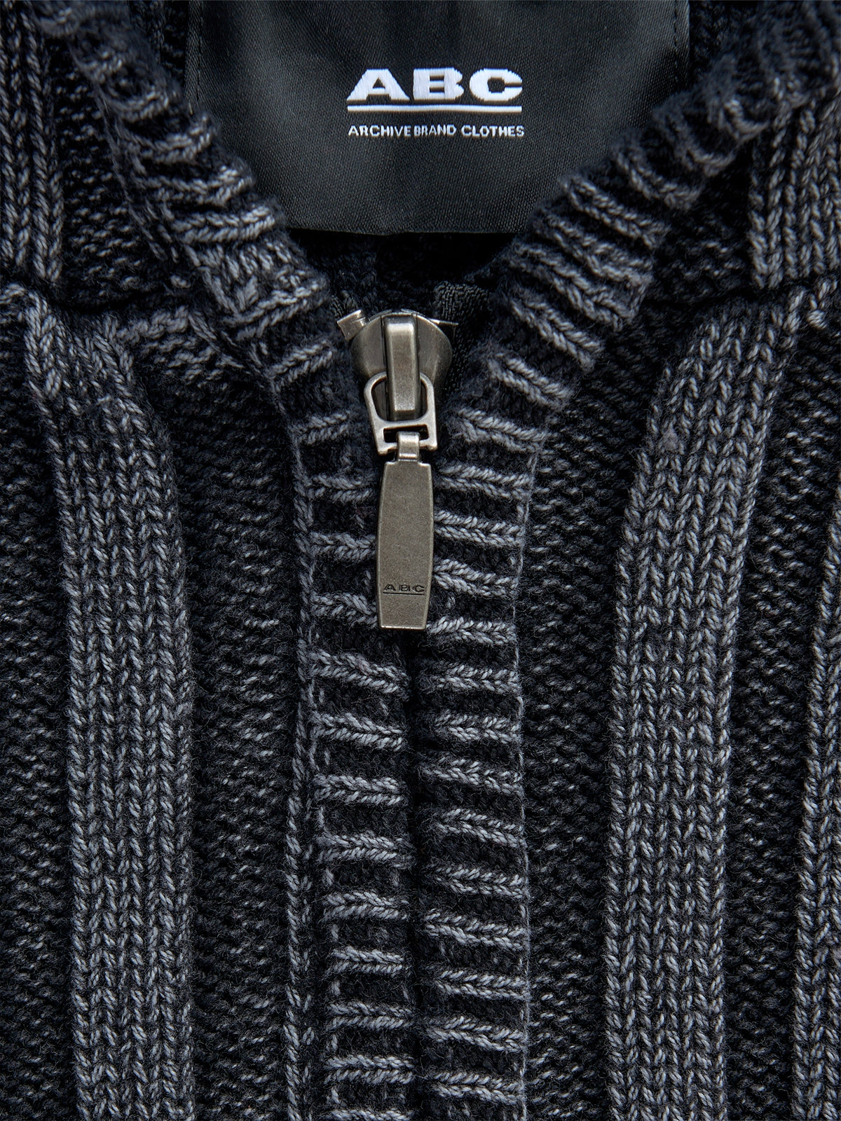 ZIP HOODIE SWEATER BLACK — ABC Archive Brand Clothes, view 15