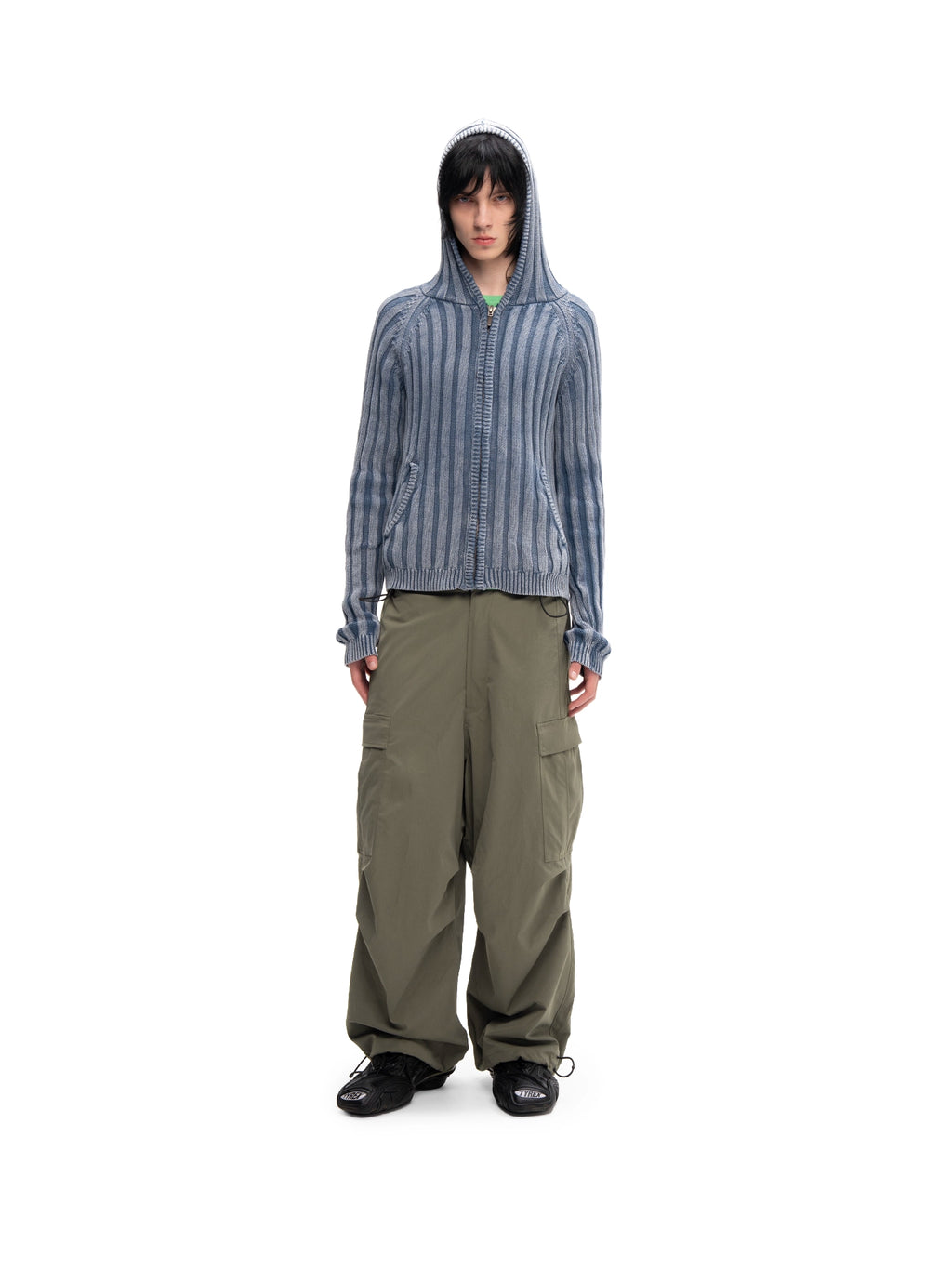 ZIP HOODIE SWEATER BLUE — ABC Archive Brand Clothes, view 9