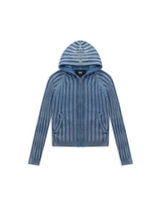 ZIP HOODIE SWEATER BLUE