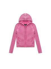ZIP HOODIE SWEATER PINK