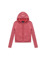 ZIP HOODIE SWEATER RED